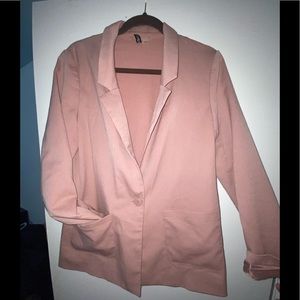 Dusty Rose colored boyfriend blazer